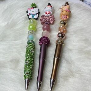Beaded Character Pens Trio